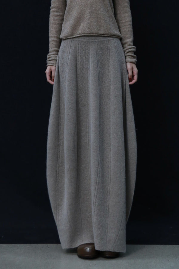 SWAYING 24 Autumn and Winter Wool Velvet Blended Cocoon Long Skirt SW-SW24AW3B12-TUO Camel SW-SW24AW3B11